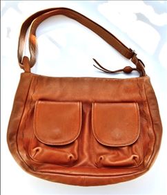 Abbildung: Damen-Handtasche Bruno Rossi, echt Leder, groß, Braun